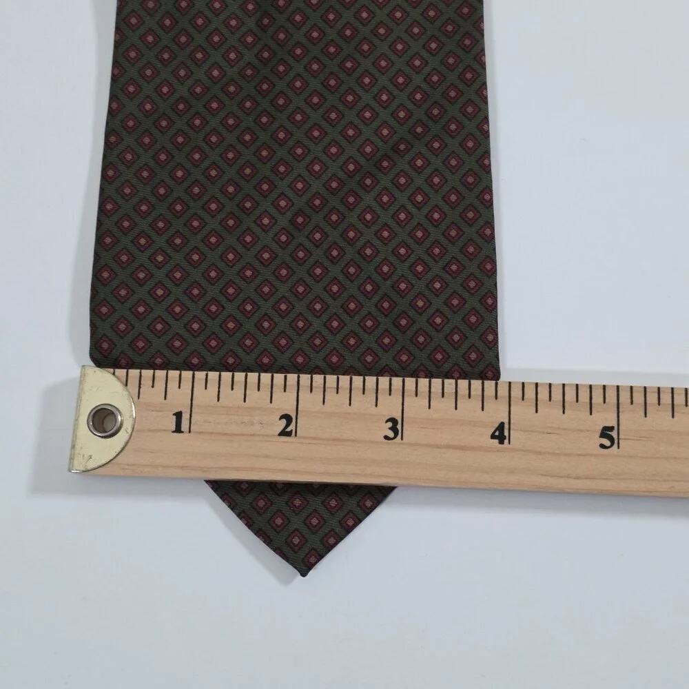 Polo Ralph Lauren Silk Tie Geo Print Preppy Office Hand Finished USA W 4